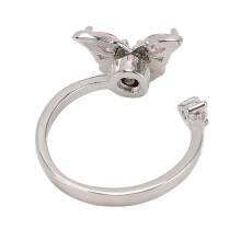 Anello aperto con decorazione rotante, anello regolabile impilabile per dito indice, per donna, stile quotidiano,