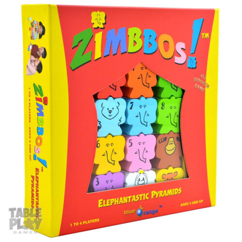 Modrá Oranžová Zimbbos Elephantastic Balancing Pyramids Game