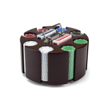 Brybelly Holdings CSSP-200C-R 11,5 Gramm Suited Poker Chip Set in Holzkarussell-Etui