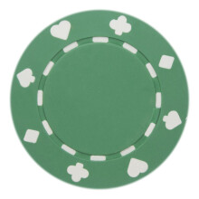 Fichas de pôquer Brybelly Suited (50 peças) Verde 11,5 g