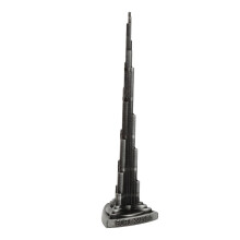 Burj Khalifa Tower Malli Harmaa metalliseos miniatyyri Dubai Tower Ornament Dubai Landmark Rakennusmalli
