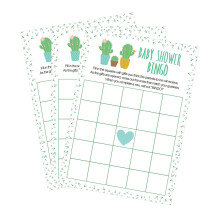 Cactus Bingo Babyshower Spel - 24 stuks