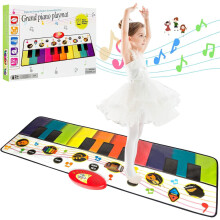 Tapete de baile de piano para niños y niñas de 1 a 6 años, tapete de juego musical con teclado de piano de 17