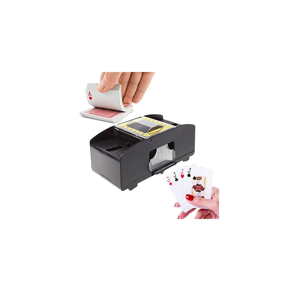 Mélangeur de cartes, mélangeur de cartes de poker automatique à 2 jeux, mélangeur de cartes électrique pour la