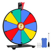 Roda de prêmios Pionites de 12 polegadas e 10 slots para mesa ou montagem na parede Fortune Spin com