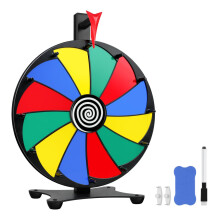 Roda de prêmios Pionites de 12 polegadas e 12 slots para mesa ou montagem na parede Fortune Spin com