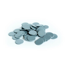 Fichas de plástico: Fichas de juego de color gris (Monedas de plástico duro de colores, marcadores y discos para