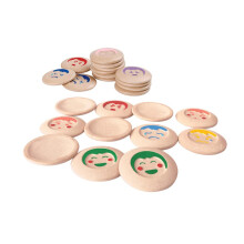 PlanToys My Mood Memo Memory Matching Game (5656) | Duurzaam gemaakt van rubberhout en niet-giftige verf en kleurstoffen
