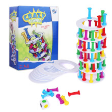 Point Games Crazy Tower - Stapeltorenspel met leuke Romeinse zuilen