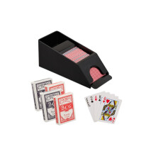 Porta-cartões com 4 baralhos de cartas