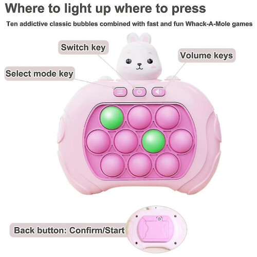 Pop It Game, giocattolo luminoso Fidget, console di gioco Quick Push, gioco Whack A Mole, puzzle di decompressione 2