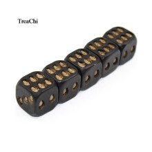 Conjunto de 5 dados promocionais de caveira, torre de dados de luxo para exibição de dados do diabo