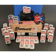 Puerto Rico Domino's Zakset Domino Speltegels Boricua PR Puerto Ricaanse Domino set Klassiek Dubbel zes Domino