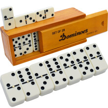 Queensell Domino's Set voor Volwassenen - Domino's - Klassieke Bordspellen Double 6 Domino's Familie Spellen voor