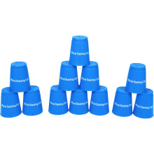 Quick Stack Cups - Set van 12 sportstapelbekers - van Trademark Innovations (blauw)