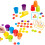 Quick Stack Cups Set - Classic Stacking Games for Kids Adults - 50 Question Cards Color Classification for Interactive 1