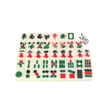 Mahjong cinese portatile retrò, gioco da tavolo, giocattolo raro, set Mah-Jong da 144 tessere in scatola di pelle