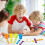 Quick Stack Cups Set - Classic Stacking Games for Kids Adults - 50 Question Cards Color Classification for Interactive 2