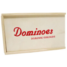 RCP PRODUCTS Set Domino per adulti - Set Domino professionale Double 9 da 55 tessere con spinner in metallo Classico