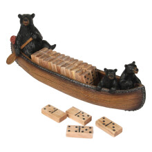 River's Edge Products Domino Set voor hut of lodge Rustieke Dominospellen voor volwassenen Multiplayer tafelspel