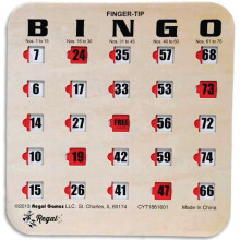 Tarjetas de bingo con ventana corrediza Regal Bingo - 10 tarjetas de bingo con ventana corrediza - Ideales para