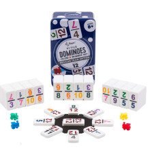 Regal Games - Dubbele 12 Domino's - Set met gekleurde nummers - Mexicaanse trein