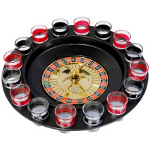 Jogo de bebida para festa adulta com roleta e 16 copos de shot