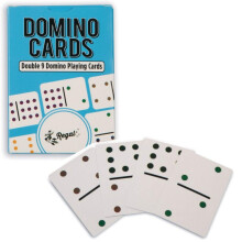 Regal Games - Double 9 Domino speelkaarten - Gekleurde stippen - Gezinsvriendelijk dominokaartspel - 2-8 spelers