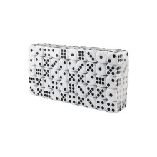 Dado de seis lados, 100 peças - branco