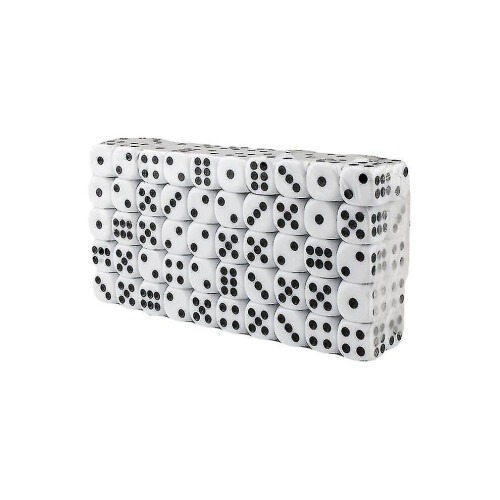 Dado de seis lados, 100 peças - branco