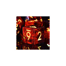Dado poliédrico de 7 dados SIQUK para DND, dado artesanal com lâmina afiada para jogos de mesa RPG,
