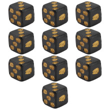 Dado de caveira com 6 lados, presente exclusivo para Halloween, preto