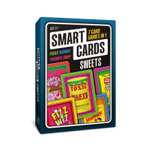 Carte intelligenti Dolci, 7 giochi in 1, Coppie, Schiocco, Briscola, Rummy, Quiz di memoria, Impara i fatti, Gioco