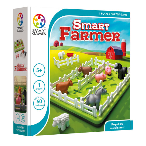 jogos inteligentes - Smart Farmer, jogo de quebra-cabeça com 60 desafios, 4+ anos
