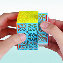 Cubo magico di terzo ordine piatto o concavo QY DNA, puzzle creativo unico, cubo magico per bambini, giocattolo