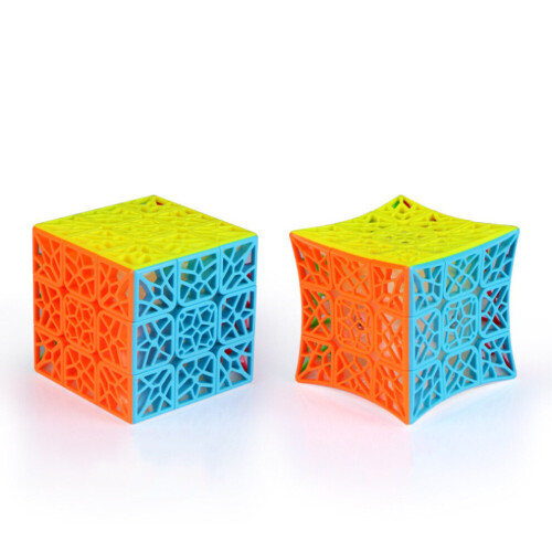 QY DNA Flat Or Concave Third-Order Magic Cube Unique Creative Puzzle Hollow Children's Magic Cube Toys 2