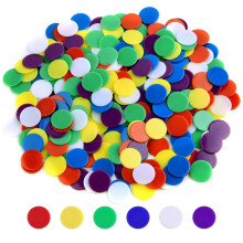 Coopay 300 piezas Contadores Fichas Contadoras Marcadores de Plástico Colores Variados para Fichas de Bingo Fichas