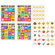 Juego de tarjetas de bingo con emojis para fiestas creativas (paquete de 10)
