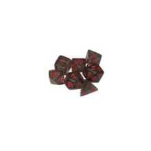 Matrices de découpe polyédriques Cube, fumée translucide et rouge - Lot de 7
