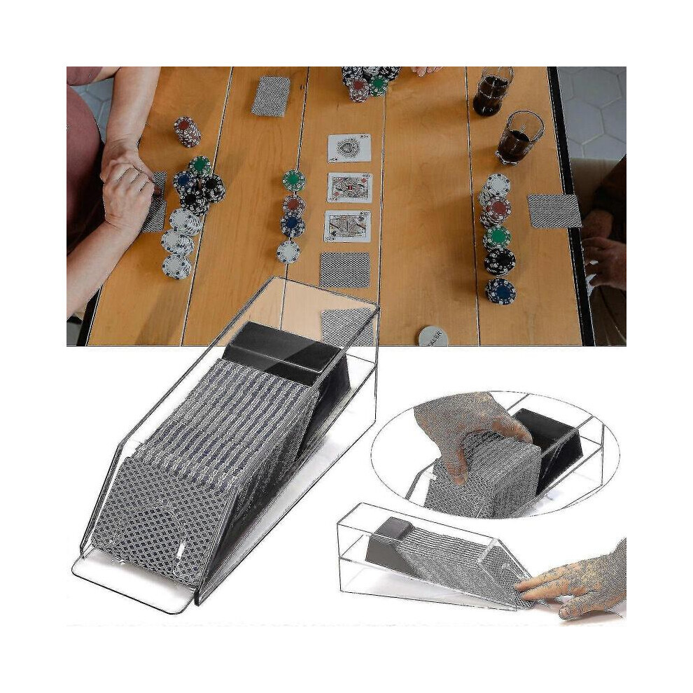 Étui à chaussures de luxe pour croupier de cartes à jouer de 4 jeux, accessoire de jeu de poker de casino