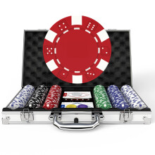 HEITOK pokerimerkkisetti, 300 kpl 11,5 gramman kasinopokerimerkkejä alumiinikotelolla, Texas Hold'em