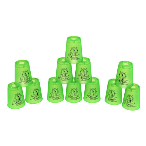 DEWEL Stacking Cup Game with 15 Stack Ways  12pcs Cup Stacking Set  Sport Stacking Cups BPA-Free Material  Classic