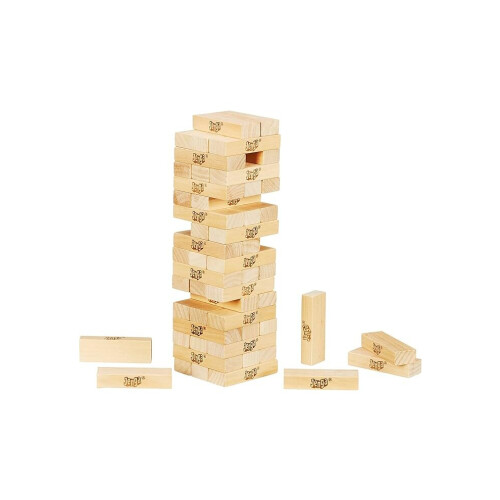 Hasbro Gaming Jenga Classic, kinderspel dat de reactiesnelheid bevordert vanaf 6 jaar 2