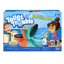 Hasbro Gaming Toilet Trouble Flushdown Kids Game Water Spray Ikä 4+