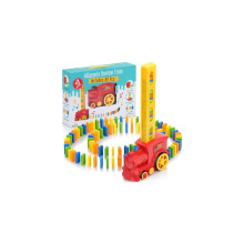 Domino treinset - 80 stuks dominostenen voor kinderen, Domino trein speelgoedmachine - Bereidt uw Domino Rally-ervaring