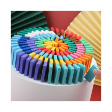 Domino houten set van 120 stuks, interactief speelgoed, racespel, puzzel, 12 kleuren voor kinderen