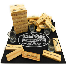 Homeware Deluxe Drunken' Tower Het Grab A Piece Adult Partyspel met exclusieve Matty's Toy Stop opbergzak -