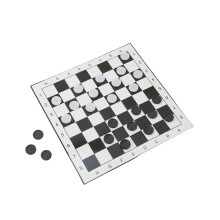 Medzinárodná dáma prenosná skladacia plastová šachová hracia doska Veľkosť 33*33cm + 24ks šach