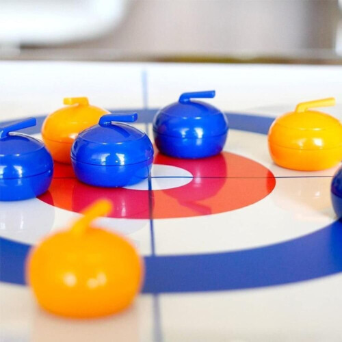 Desktop Curling Ball Game Foldable Mini Curling Table Parent-child Game 2