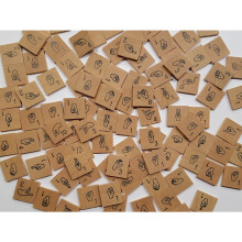 Tessere Scrabble Iconoglyph American Sign Language | Tessere in legno con le lettere dell'alfabeto ASL - Impara